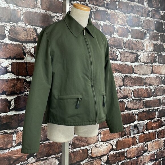 GAP Utility Jacket Coat Full Zip Collar Green Size Medium M - Picture 8 of 17